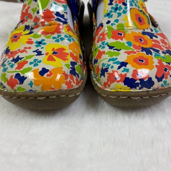 Lila SureGrip Womens Bailey Blue Floral Open Back Clog Slip‎ Resistant, size 8.5 - Picture 4 of 15